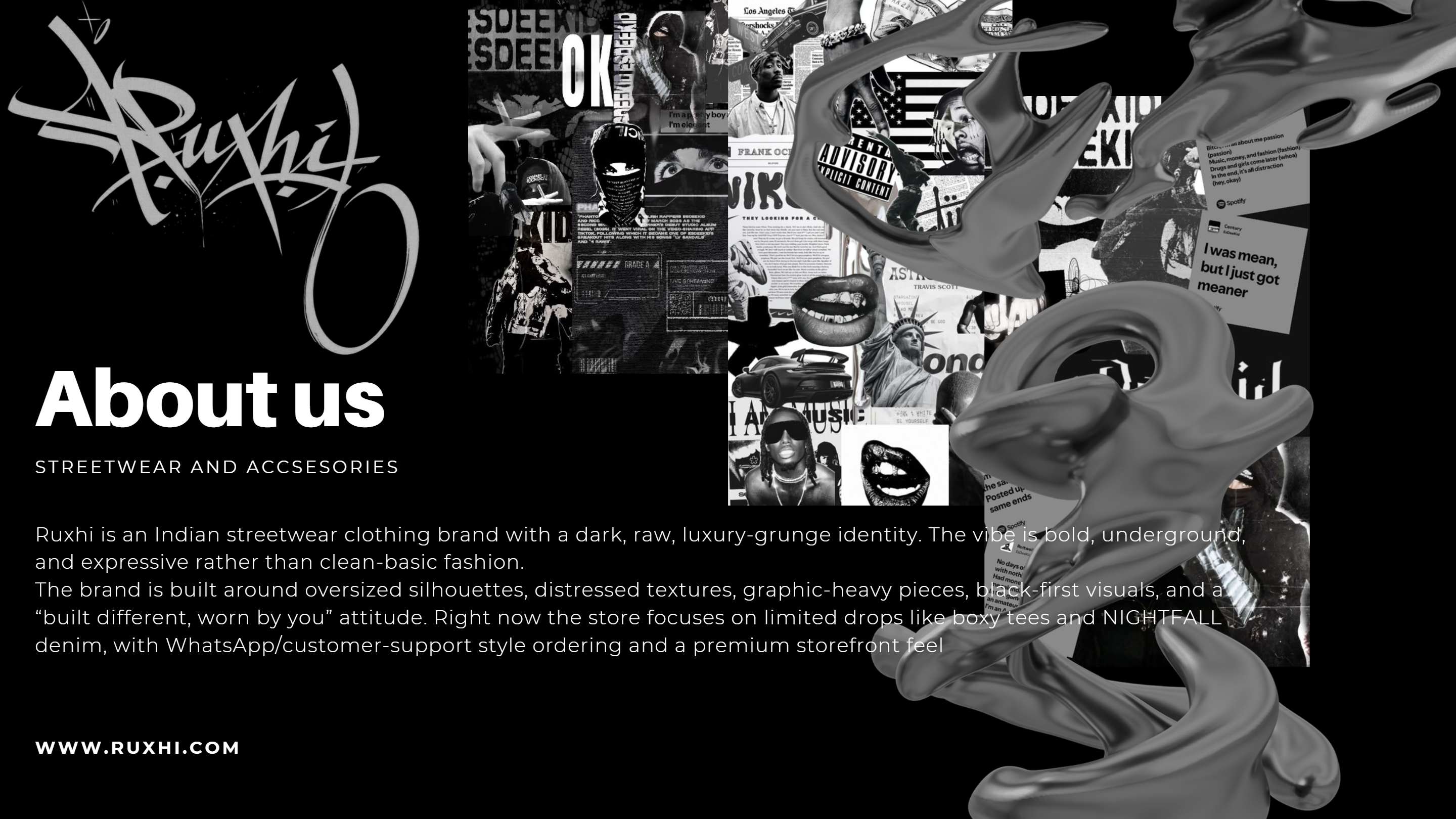 About Ruxhi streetwear and accessories